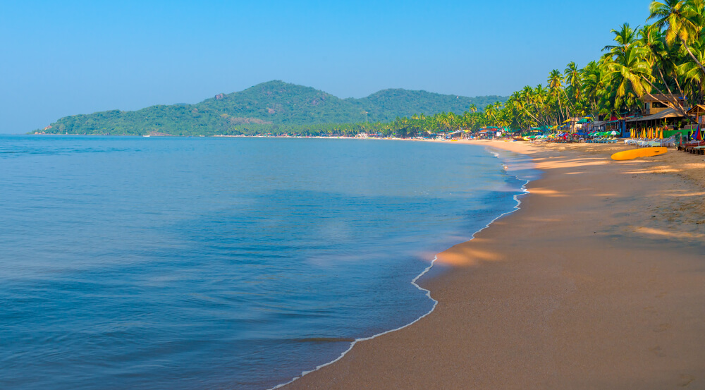 Palolem Beach, Goa during the morning hours