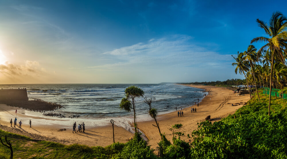 Candolim beach at Sunset. It is one of the best beaches in Goa