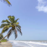 A view of the famous beach of India ASHWEM BEACH, Goa India