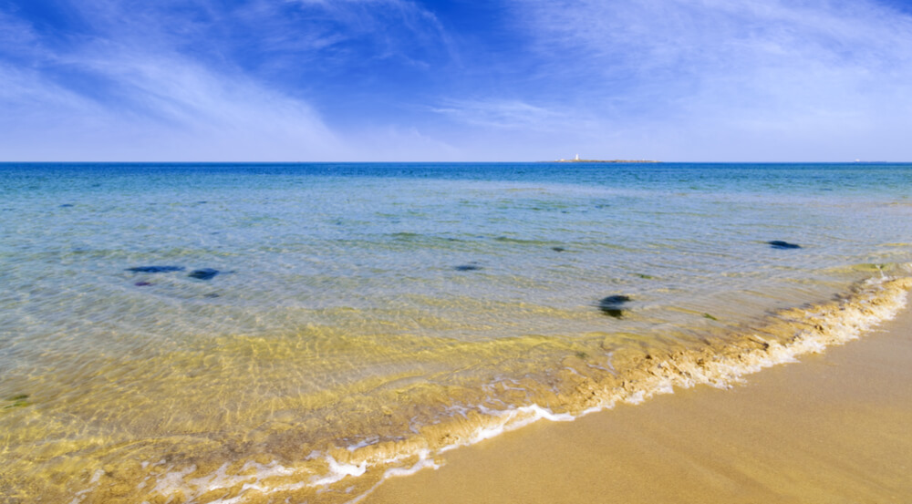 Beautiful summer view of Serena Beach at Mandvi, Gujarat, India