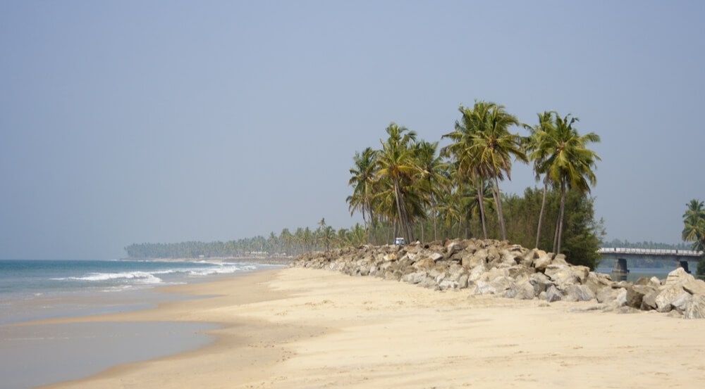 Wild Kappil beach, Varkala, Kerala, India