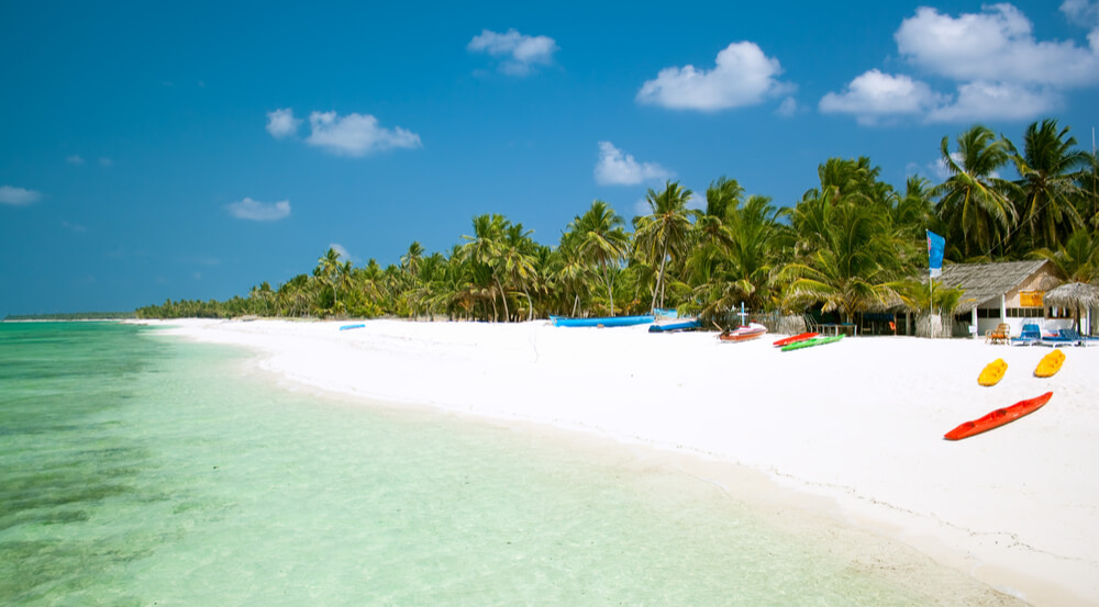 Beautiful tropical beach at the Agatti island, Lakshadweep