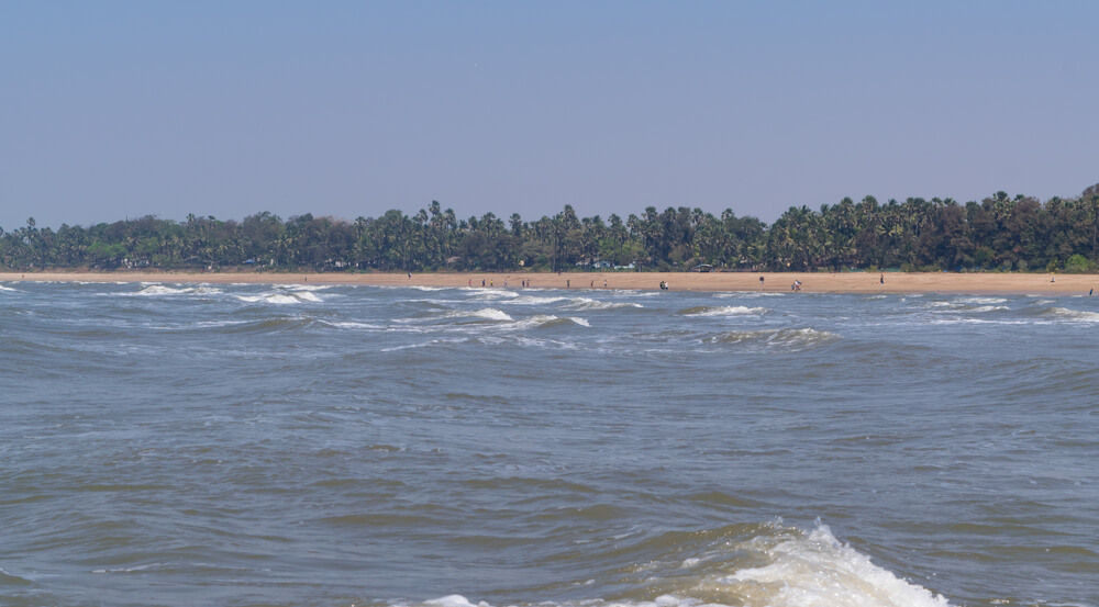 View of Aksa beach, a popular beach and a picnic spot in Aksa village at Malad, Mumbai, India