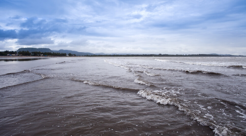 Waves on the beach, Alibag, Raigad District, Konkan, Maharashtra, India