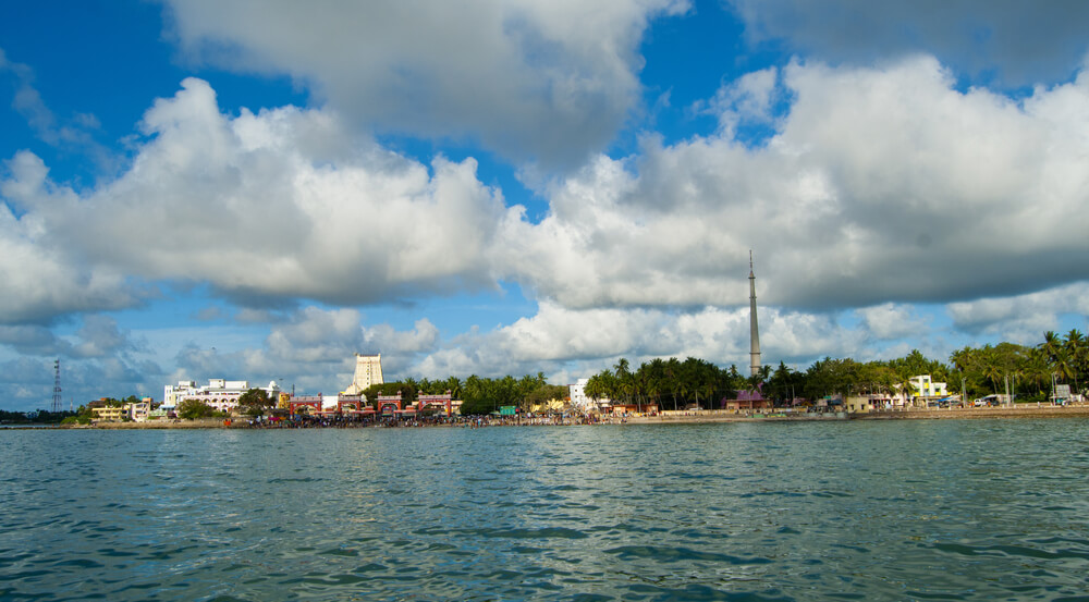 Ramanathaswamy temple, Rameswaram Beach Gate view from arabian sea